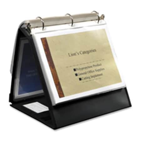 Lion Office Products LIO40009BK Ring Binder Easel- 1-.50in. Cap- Horizontal- 11in.x8-.50in.- Black
